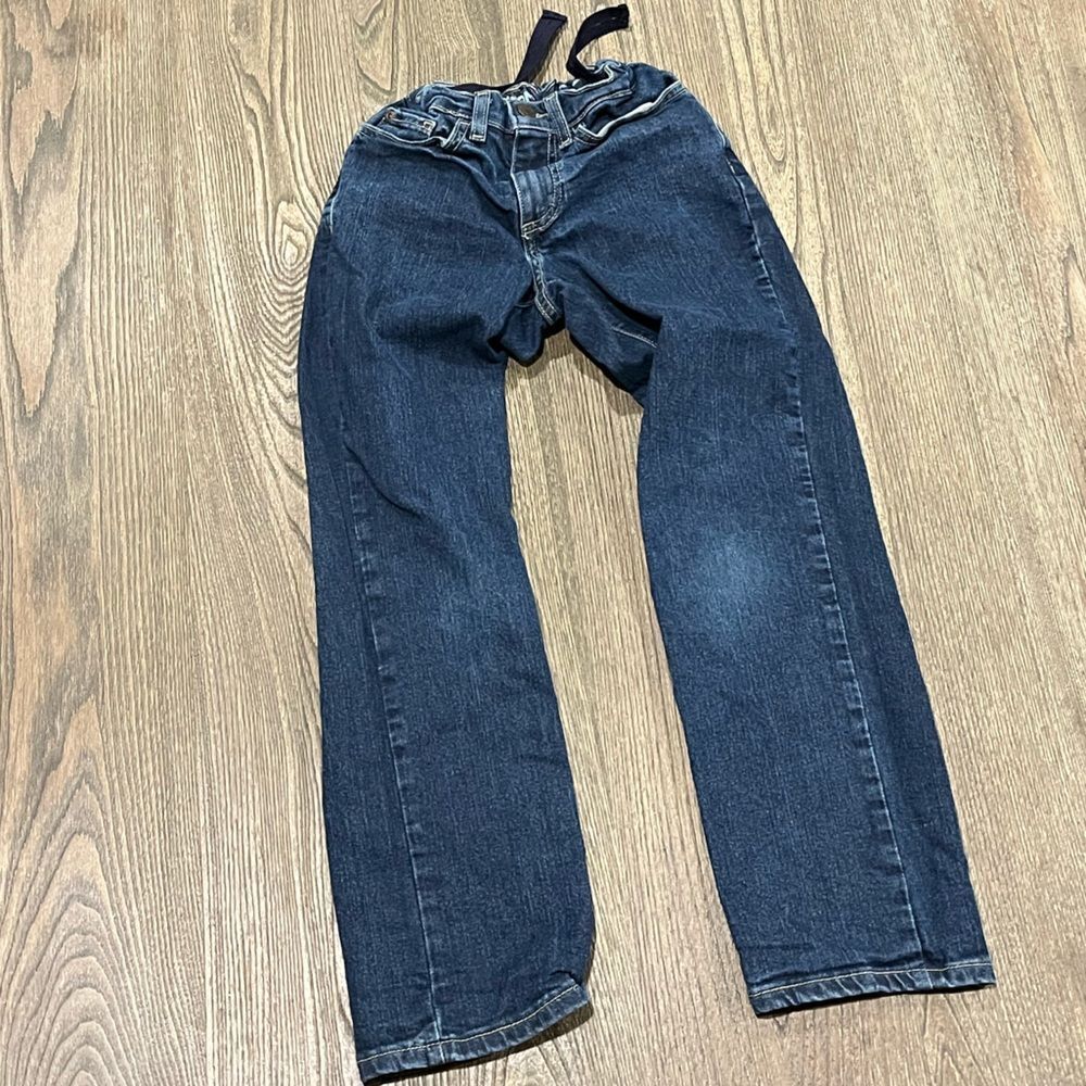 Sonoma Boys Straight Jeans Adjustable Waist Slim Fit Denim Dark Wash Size 10S